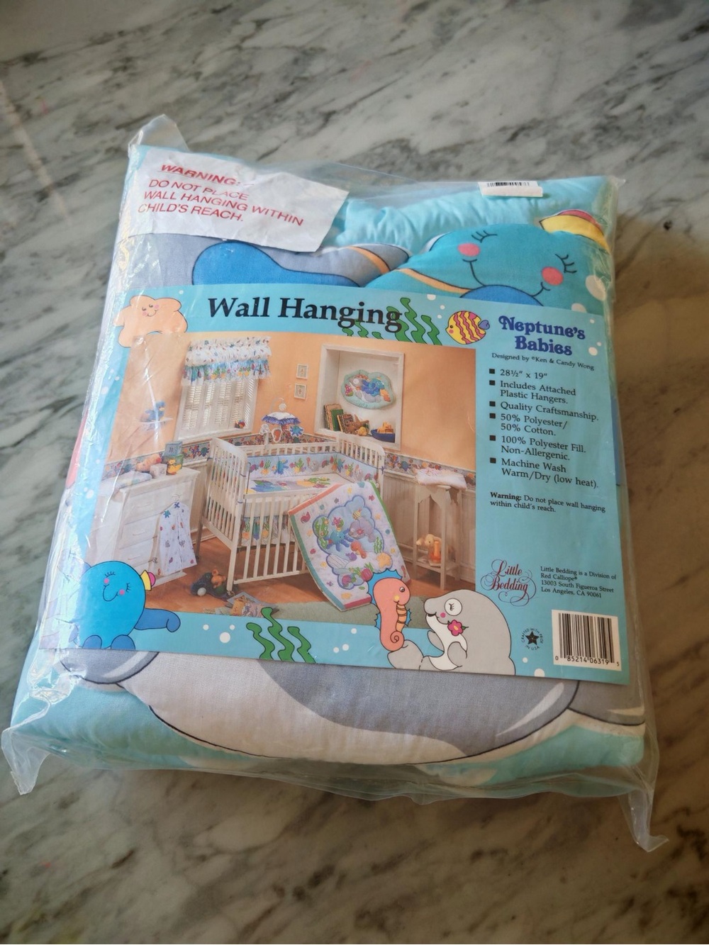 🆕 VINTAGE Neptunes Babies Blue Wall Hanging - Little Bedding